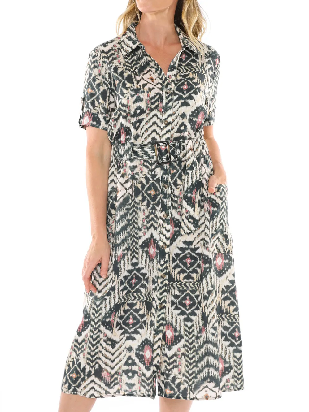 JUMP TRIBAL PRINT DRESS sold by ENNI