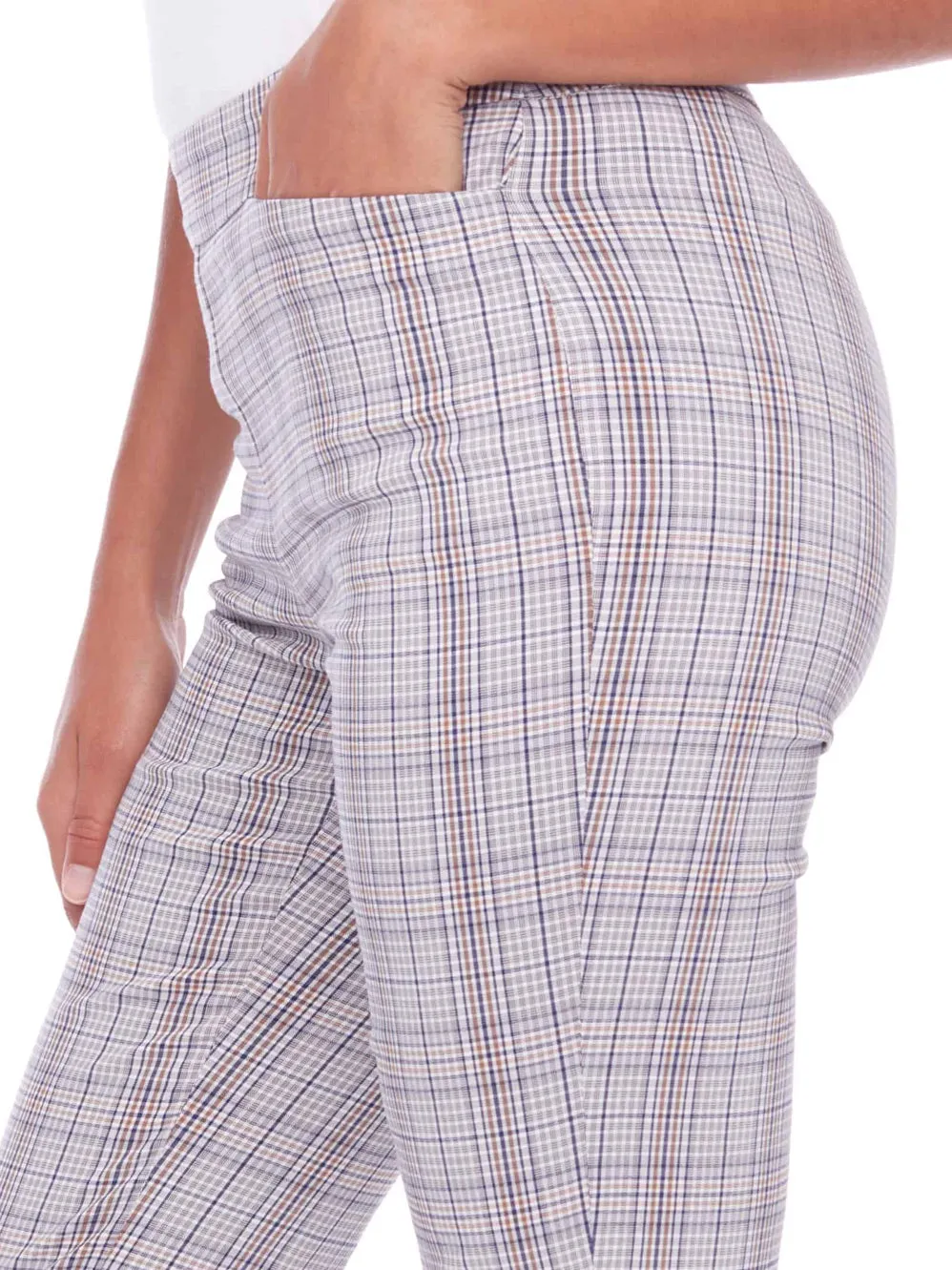 UP! PLAID TECHNO ANKLE PANT sold by ENNI product image thumbnail 3