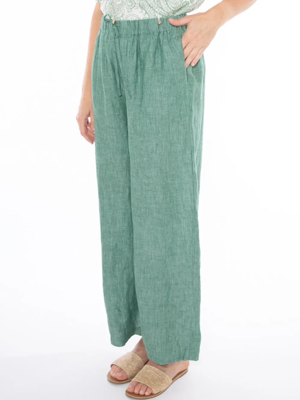 JUMP WIDE LEG LINEN PANT sold by ENNI product image thumbnail 2