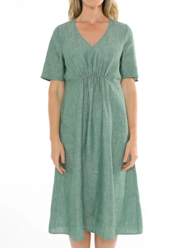 JUMP GATHERED FRONT DRESS sold by ENNI