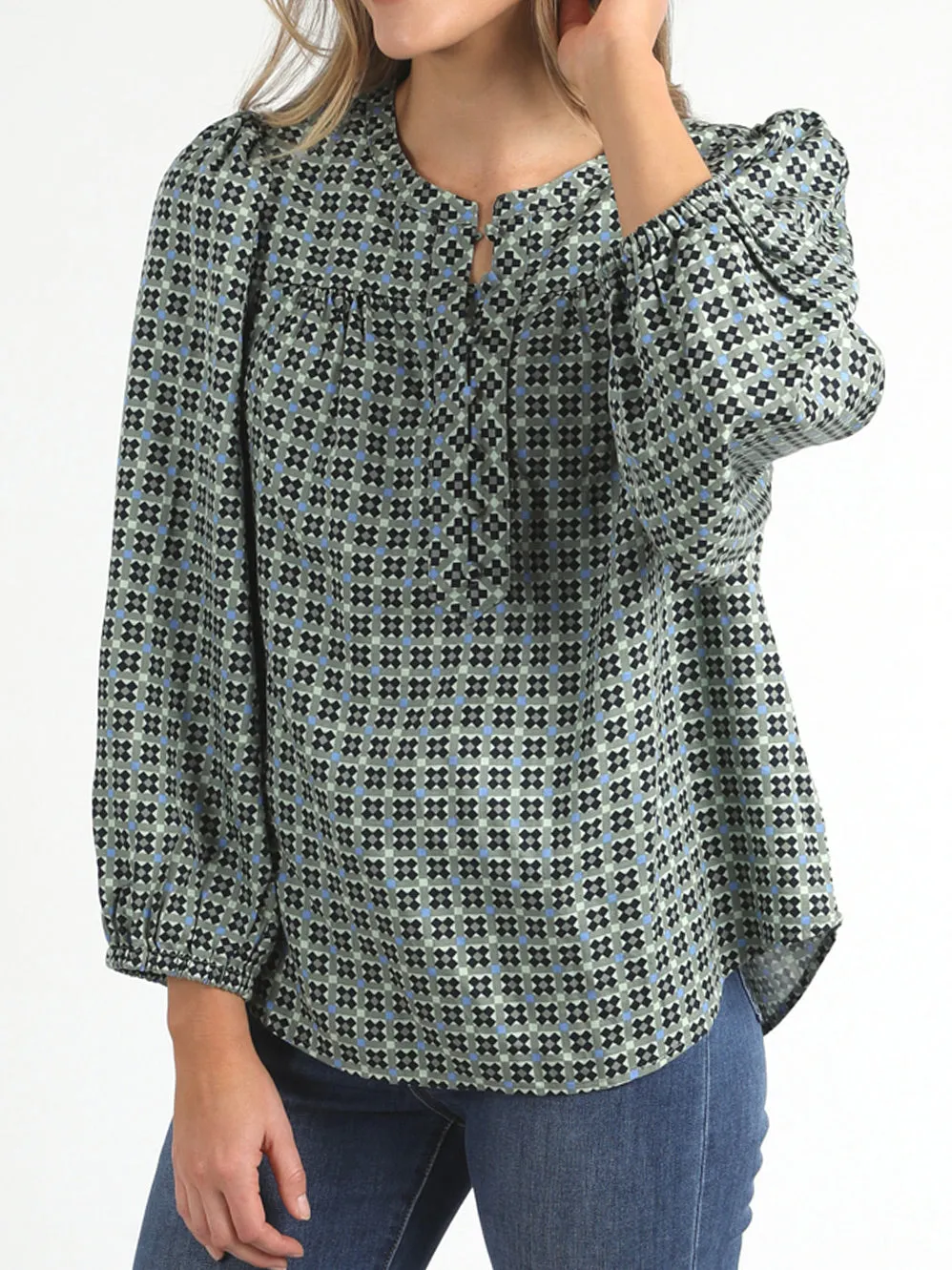 ELM TILE GEO BLOUSE sold by ENNI product image thumbnail 2
