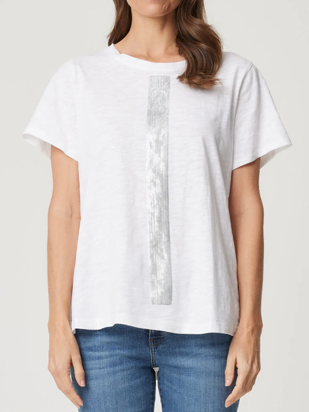 ENNI SEQUIN STRIPE TEE sold by ENNI