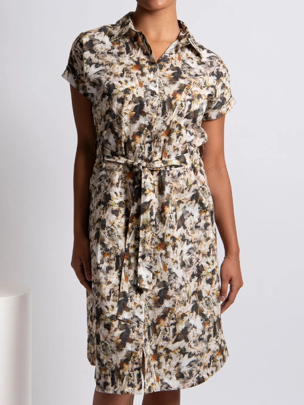 BRIDGE & LORD PRINT SHIRT DRESS sold by ENNI