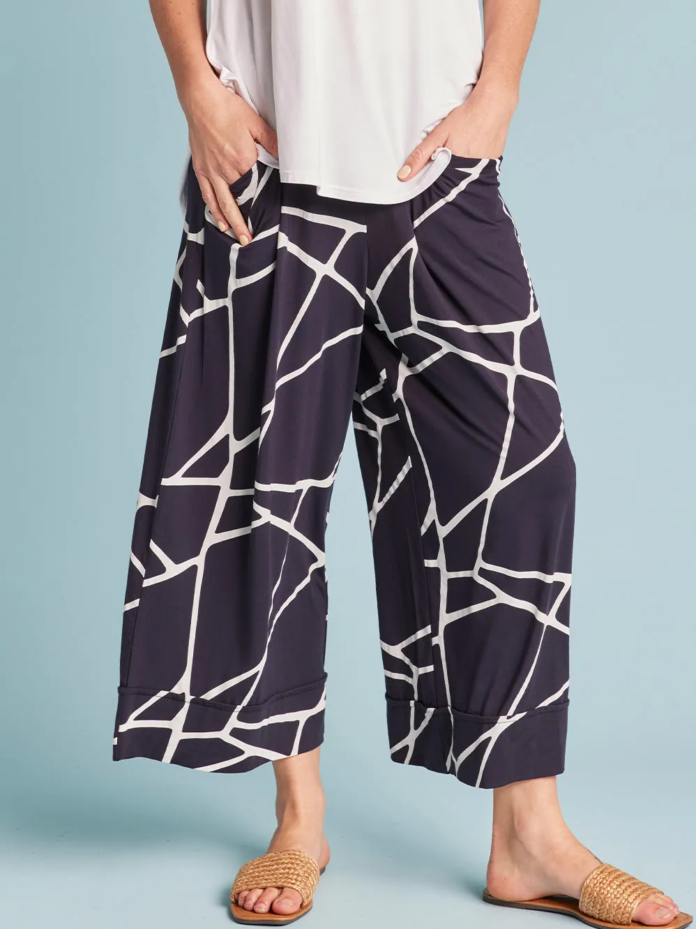 TANI MARBLE CULOTTE RESORT PANT sold by ENNI