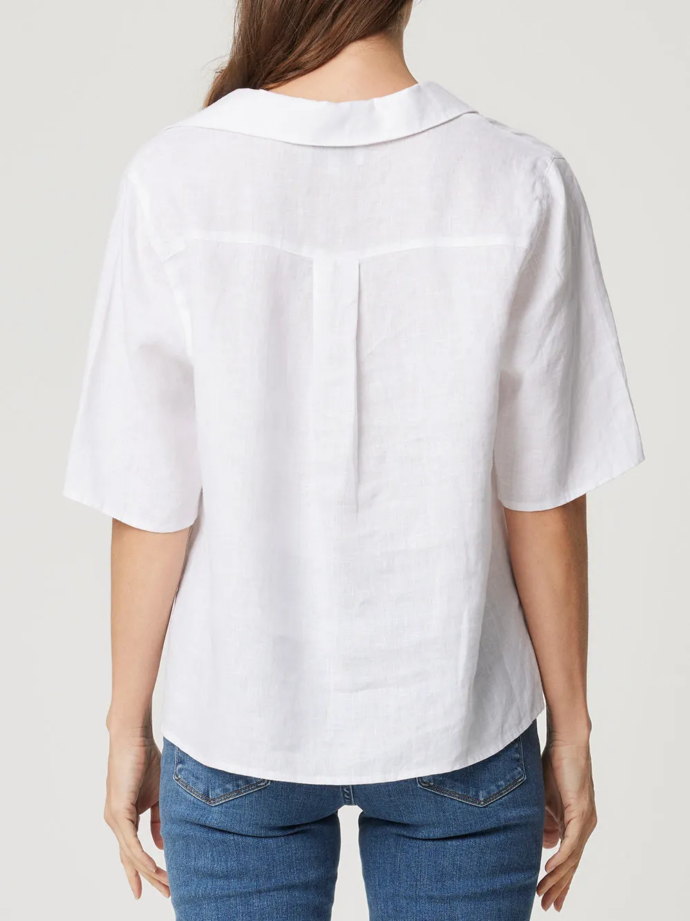 ENNI LINEN CROP COLLARED TOP sold by ENNI product image thumbnail 3