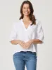 ENNI LINEN CROP COLLARED TOP sold by ENNI