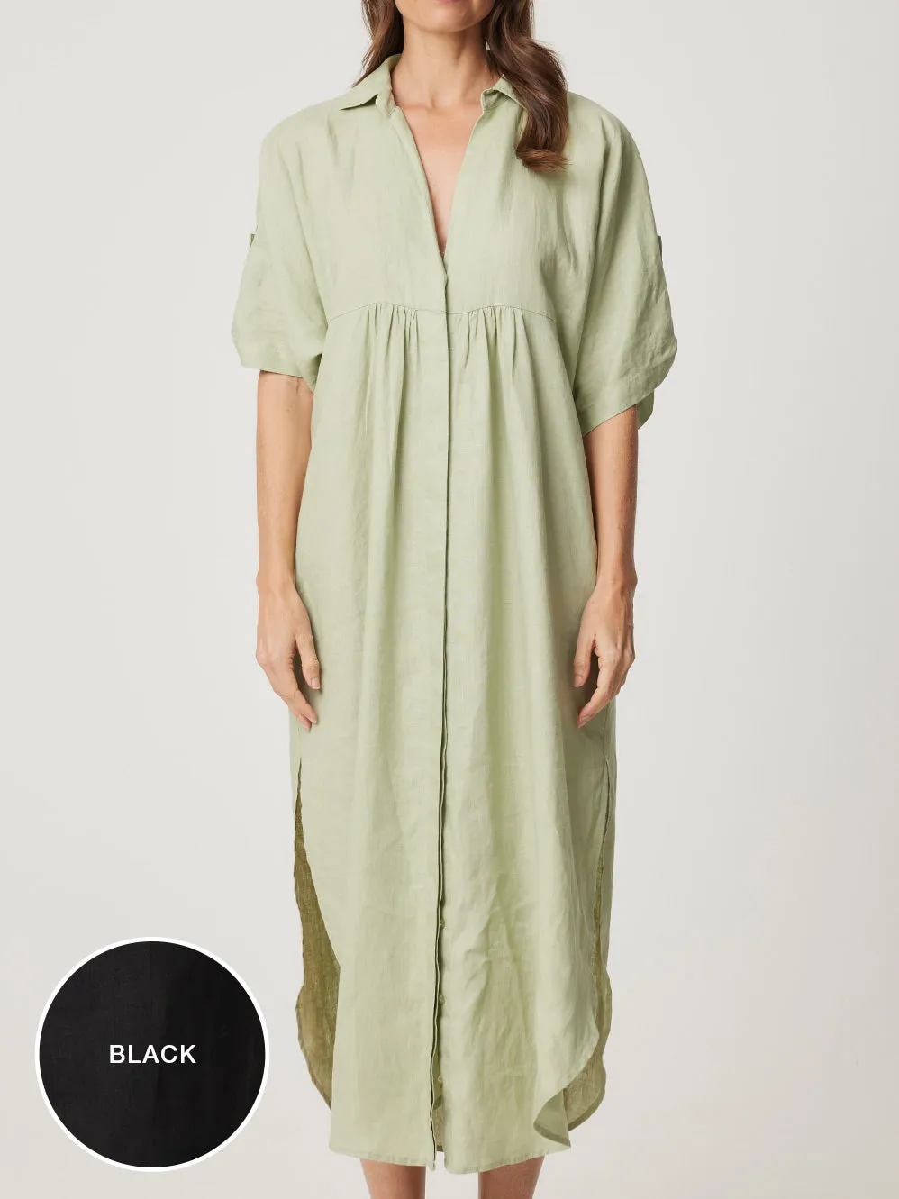ENNI LINEN DROP SHOULDER DRESS sold by ENNI product image thumbnail 4