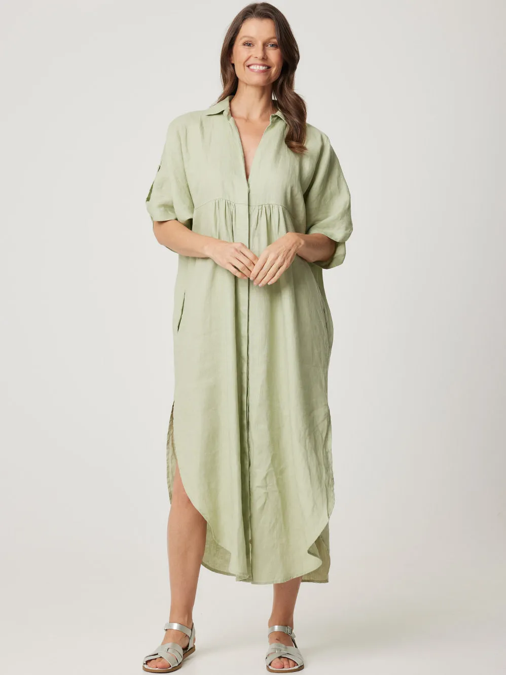 ENNI LINEN DROP SHOULDER DRESS sold by ENNI product image thumbnail 2