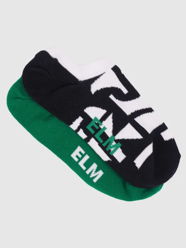 ELM 2 PACK DALI NO SHOW SOCKS made by ENNI