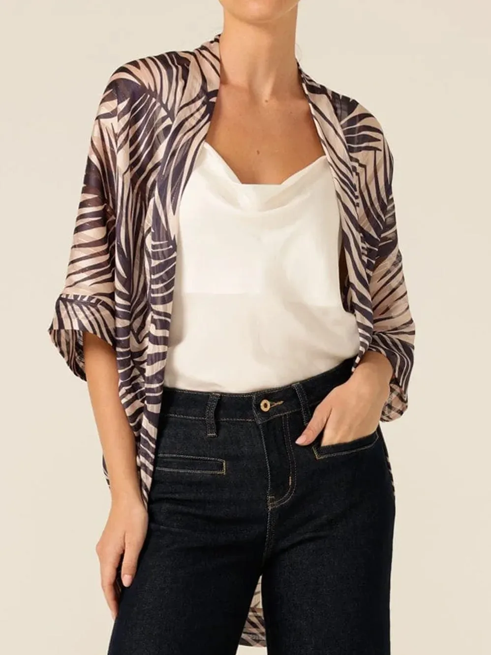 SACHA DRAKE PALM KIMONO sold by ENNI