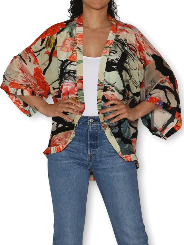 THE ARTISTS LABEL CHERRY TREE SILK KIMONO sold by ENNI