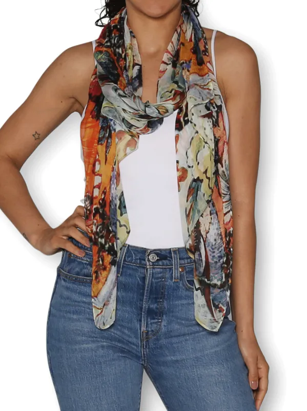 THE ARTISTS LABEL ROCOCO FLOURISH SCARF sold by ENNI