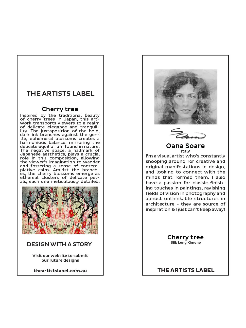 THE ARTISTS LABEL CHERRY TREE LONG SILK KIMONO sold by ENNI product image thumbnail 4