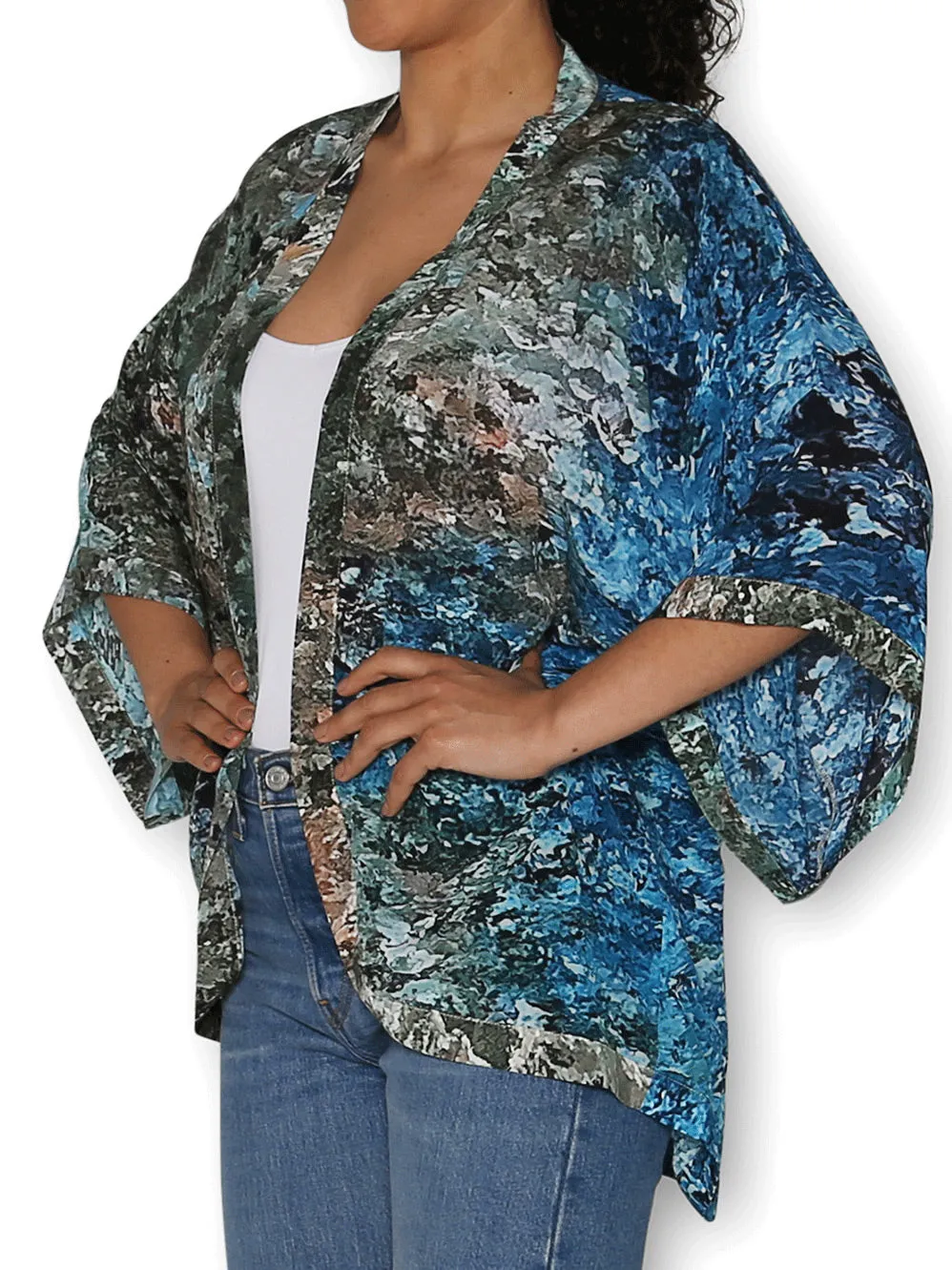 THE ARTISTS LABEL CINQUE TERRE DREAMING SILK KIMONO sold by ENNI product image thumbnail 2