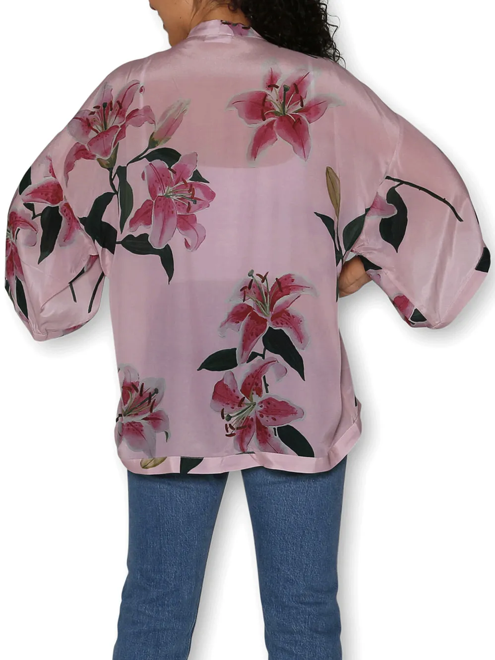 THE ARTISTS LABEL DUSTY TIGER LILIES SILK KIMONO sold by ENNI product image thumbnail 3