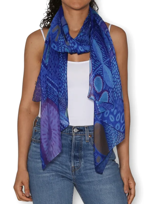 THE ARTISTS LABEL NATURES WONDERS SILK SCARF sold by ENNI