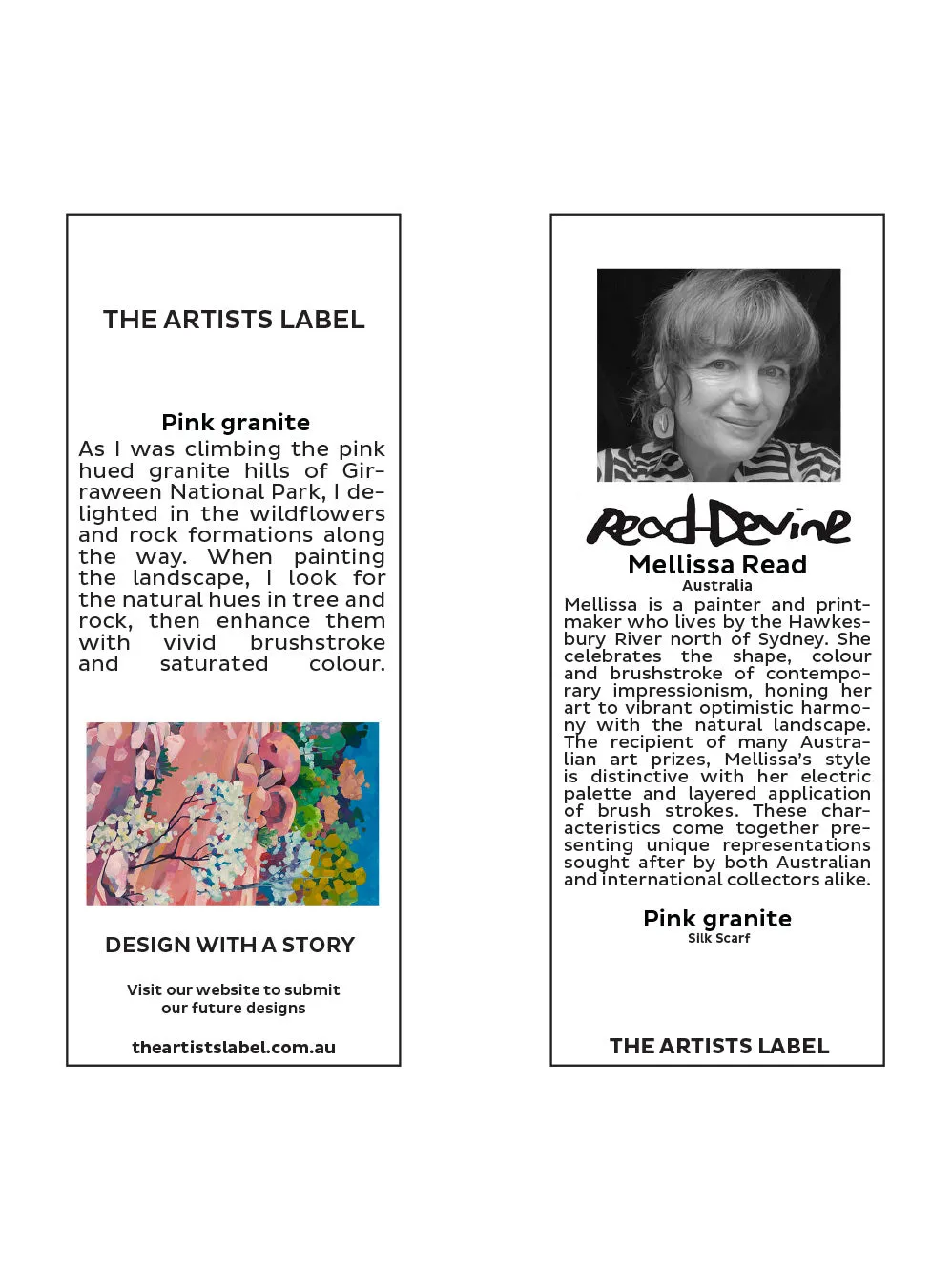 THE ARTISTS LABEL PINK GRANITE SILK SCARF sold by ENNI product image thumbnail 3