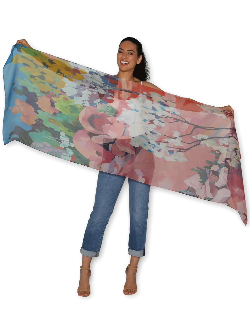 THE ARTISTS LABEL PINK GRANITE SILK SCARF sold by ENNI product image thumbnail 2
