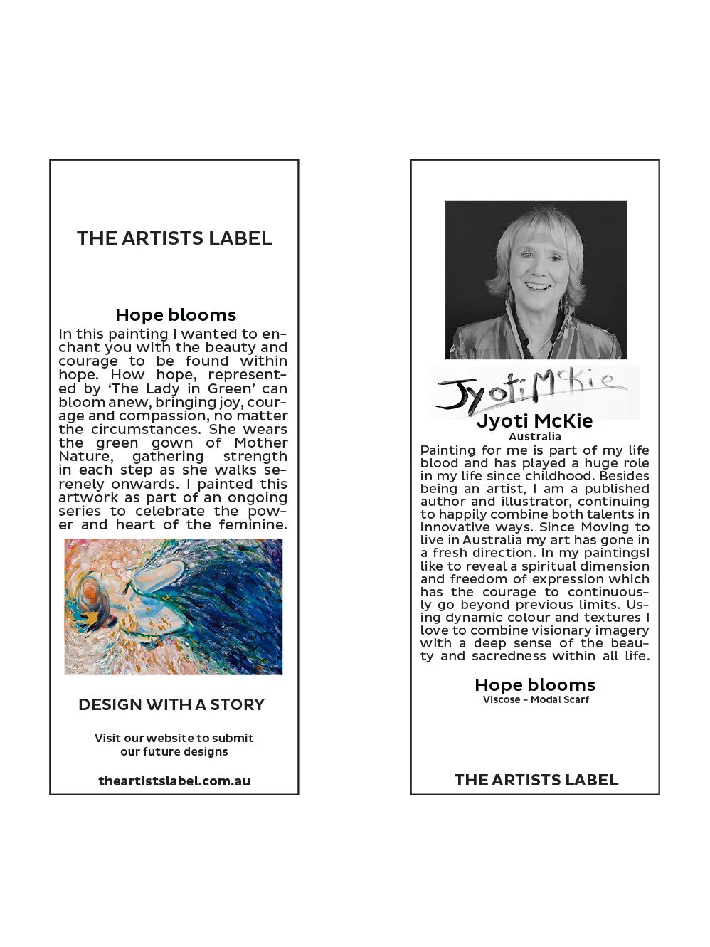 THE ARTISTS LABEL HOPE BLOOMS SCARF sold by ENNI product image thumbnail 3