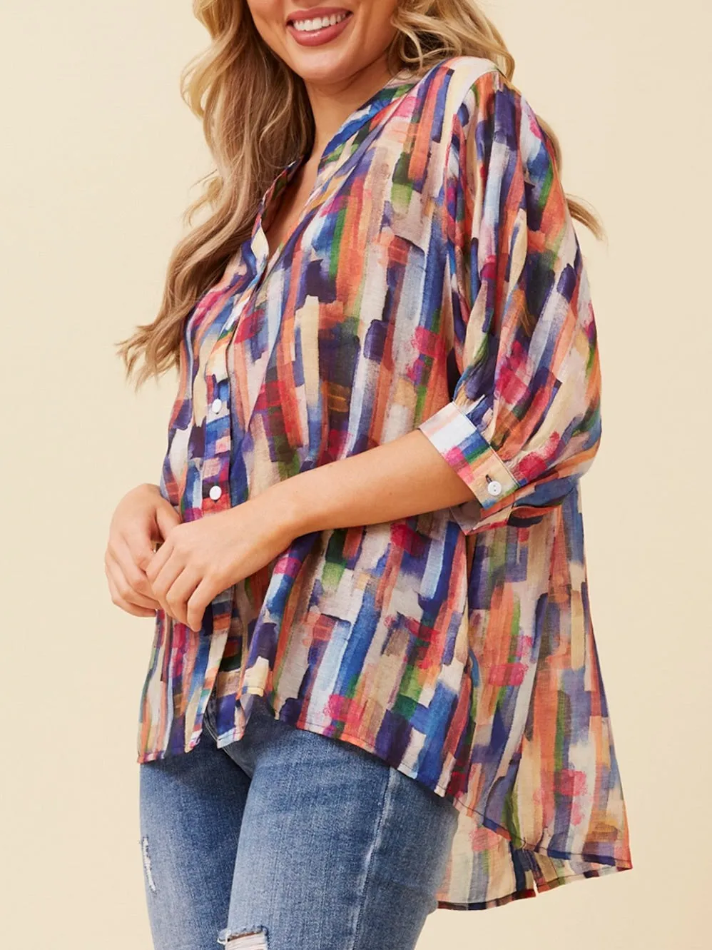 CAROLINE K MORGAN SHIRT WITH BACK BUTTONS sold by ENNI product image thumbnail 2