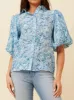 SHORT PUFF SLEEVE BUTTON BLOUSE sold by ENNI