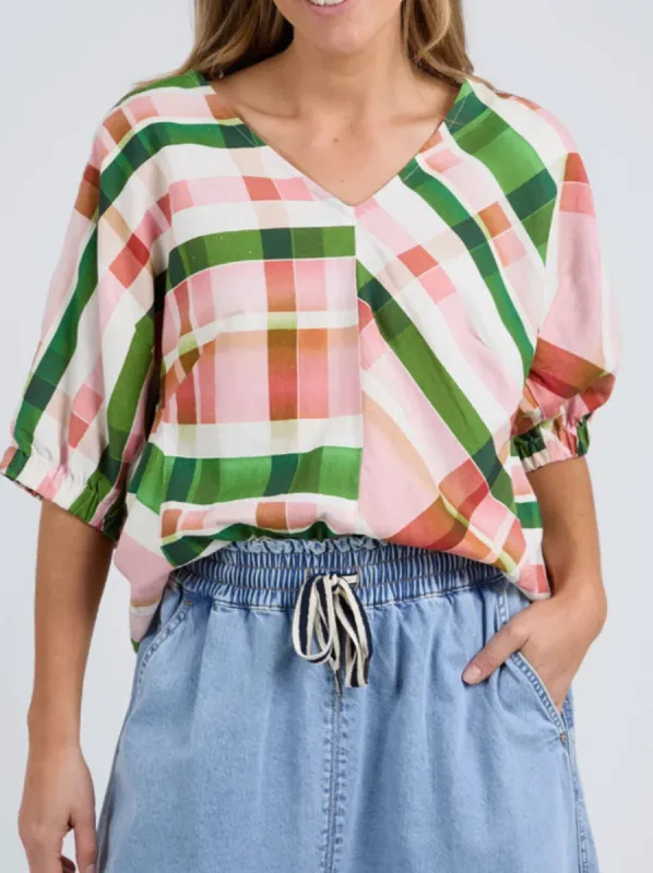 ELM BREE CHECK TOP sold by ENNI