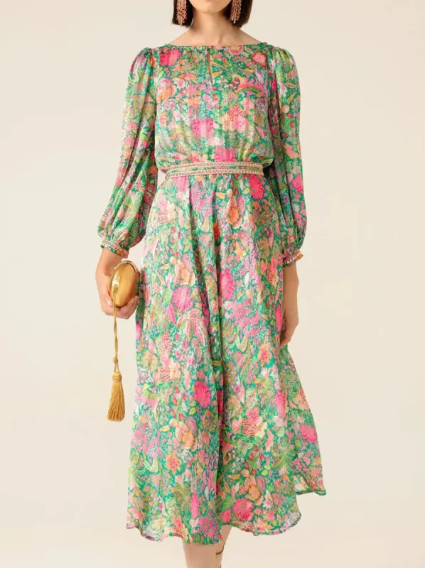 SACHA DRAKE PASTEL PARADISE MIDI DRESS sold by ENNI