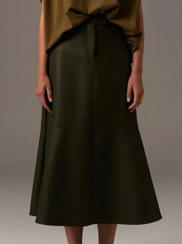 POL OLLIE FAUX LEATHER SKIRT sold by ENNI