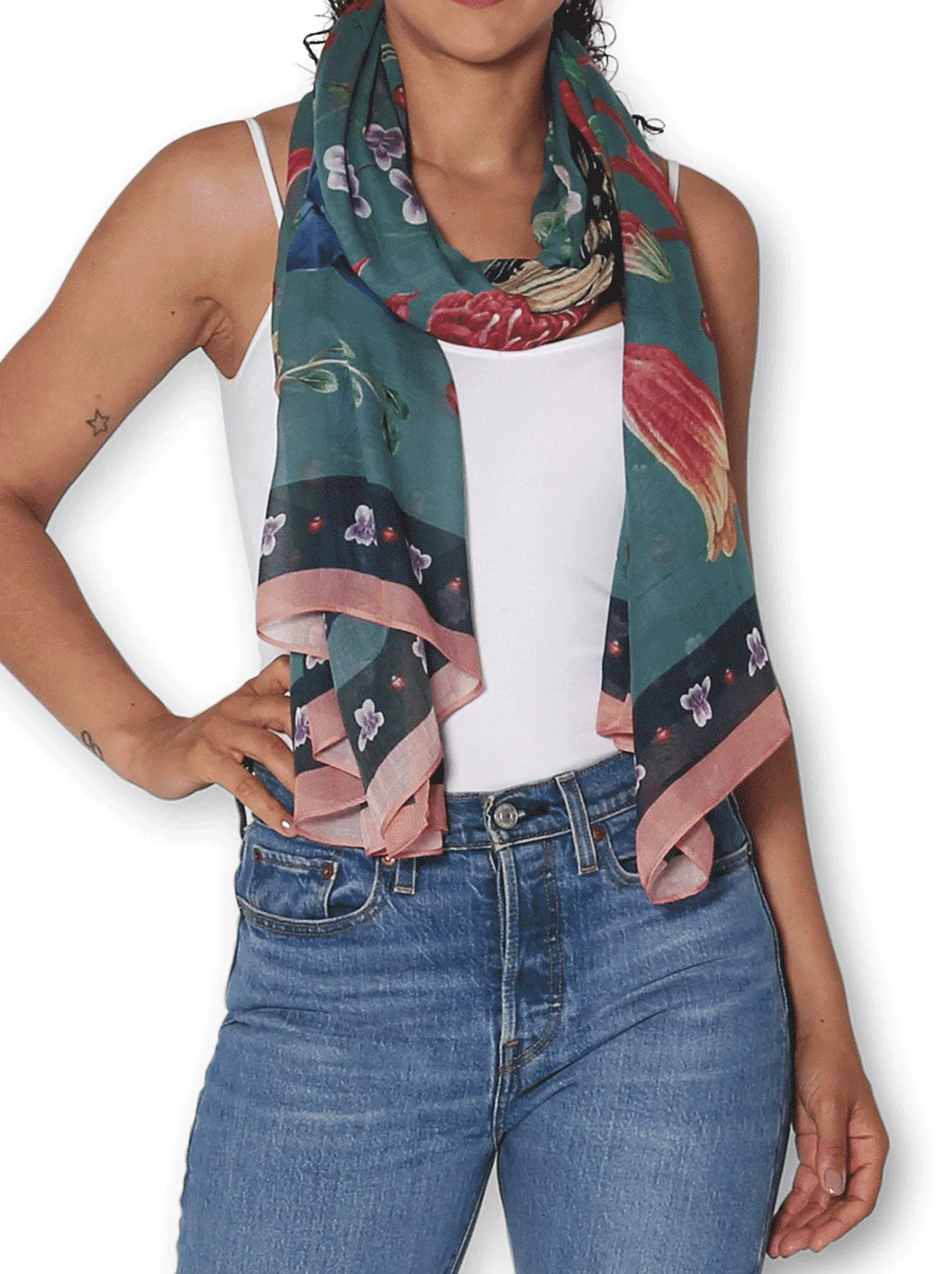 THE ARTISTS LABEL THE BOTANICAL GARDEN SCARF sold by ENNI