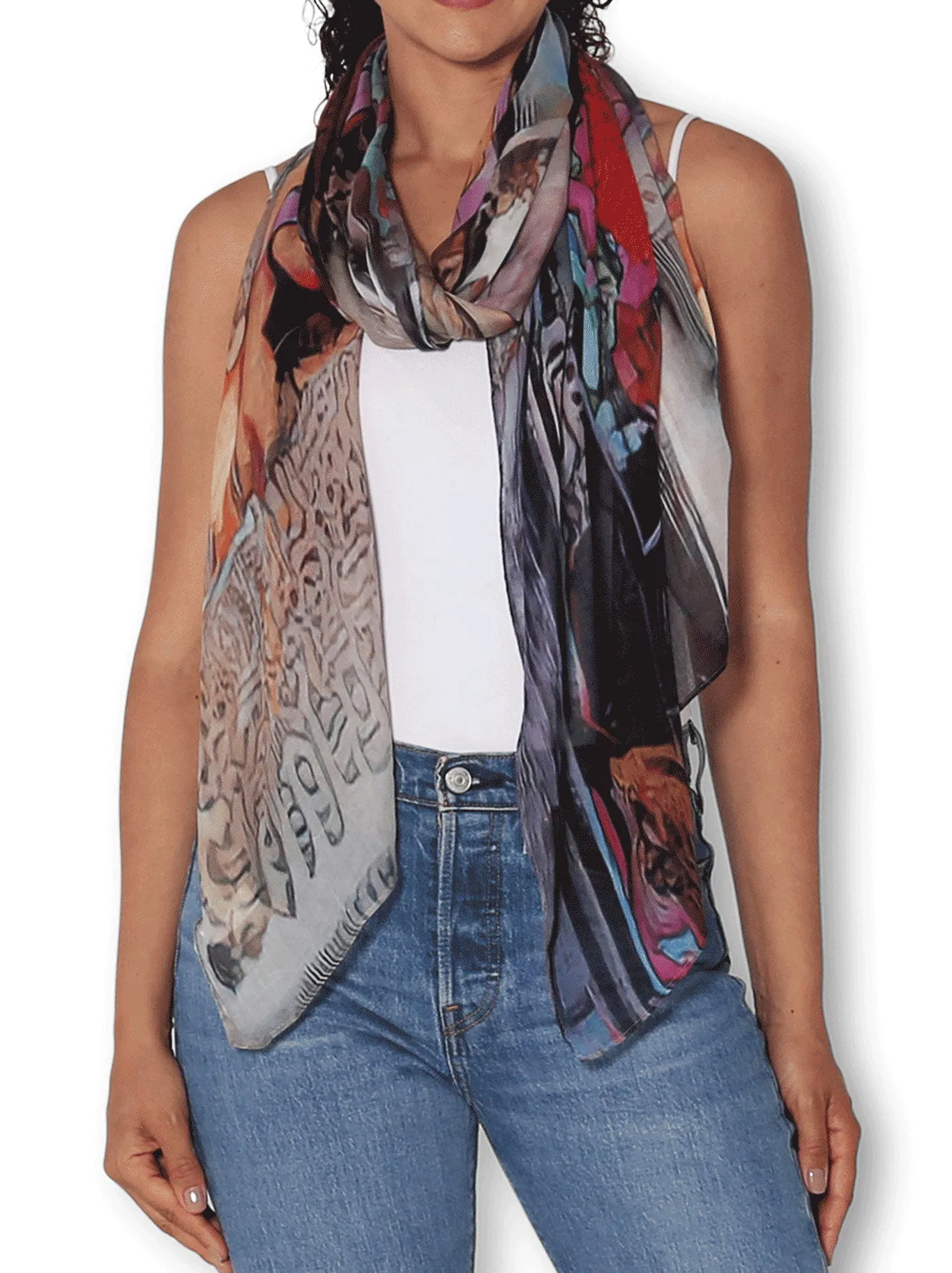 THE ARTISTS LABEL EURO STREET ART SCARF sold by ENNI