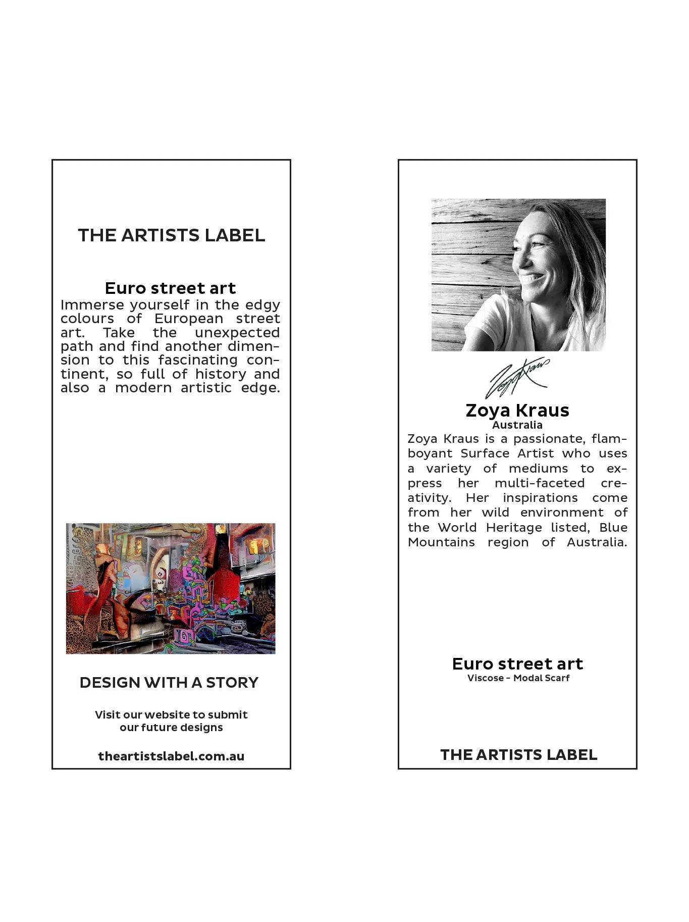 THE ARTISTS LABEL EURO STREET ART SCARF sold by ENNI product image thumbnail 3