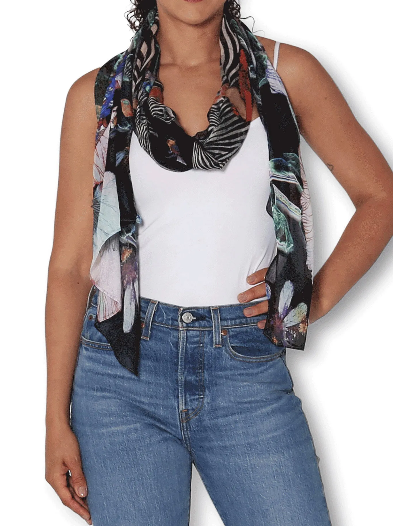 THE ARTISTS LABEL RIDE MY ZEBRA SCARF sold by ENNI