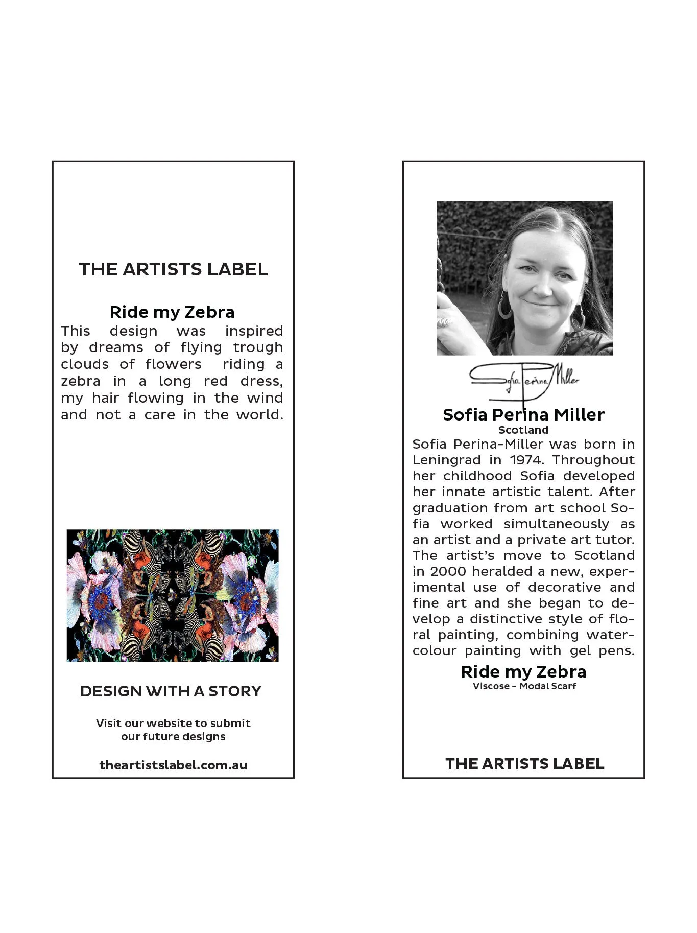 THE ARTISTS LABEL RIDE MY ZEBRA SCARF sold by ENNI product image thumbnail 3