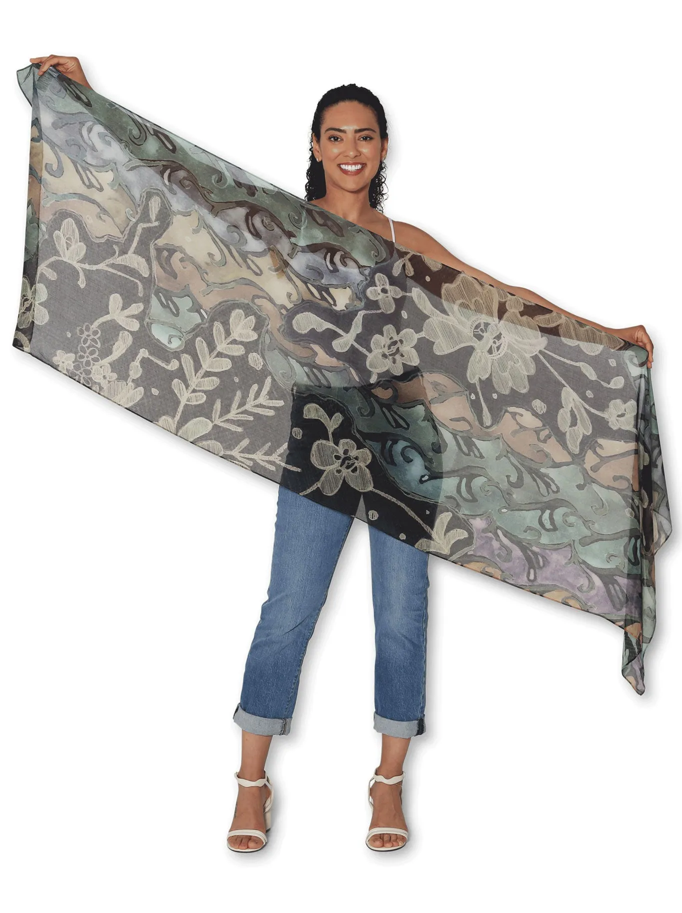 THE ARTISTS LABEL PAINTED LACE SCARF sold by ENNI product image thumbnail 2