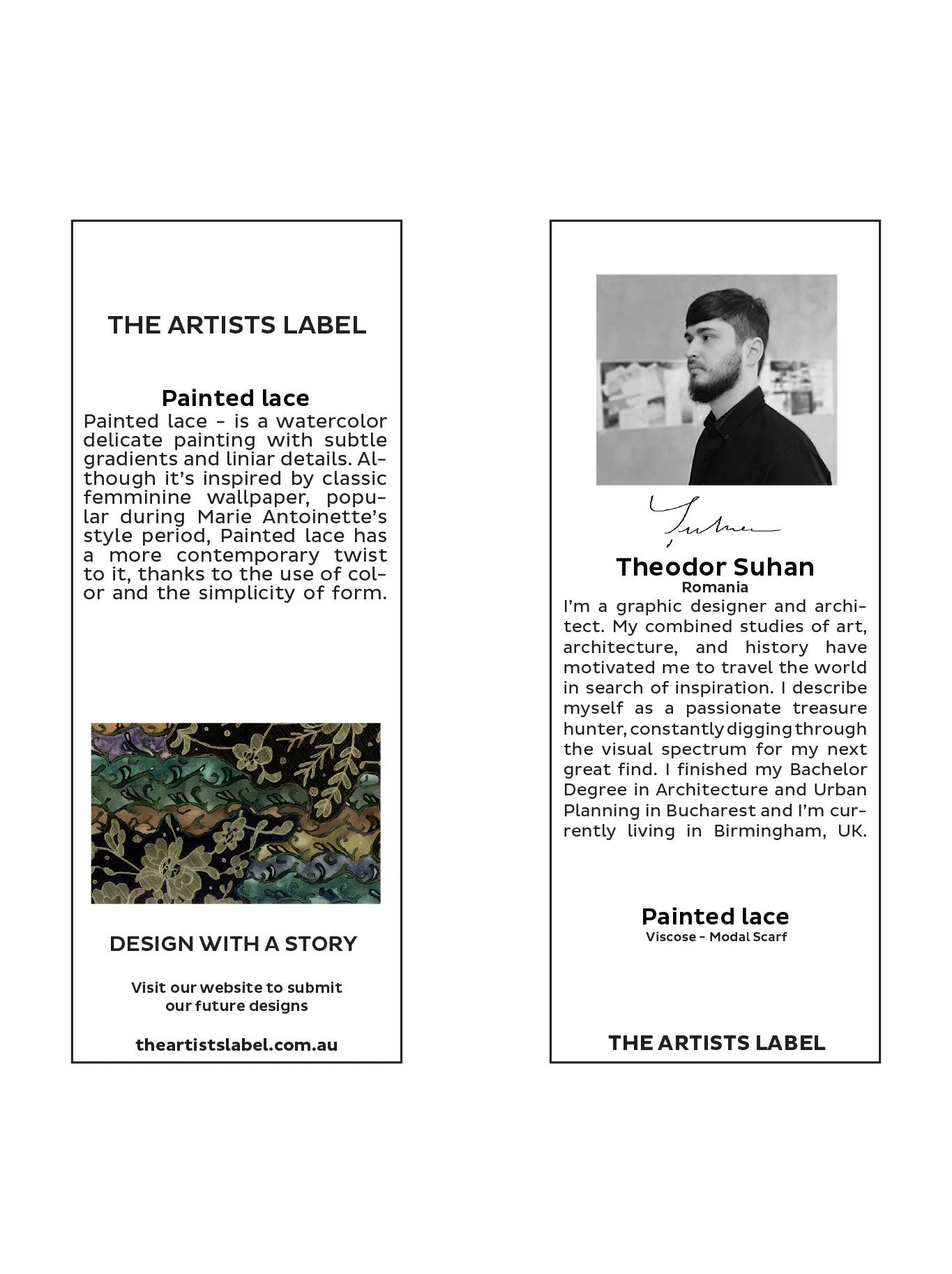 THE ARTISTS LABEL PAINTED LACE SCARF sold by ENNI product image thumbnail 3