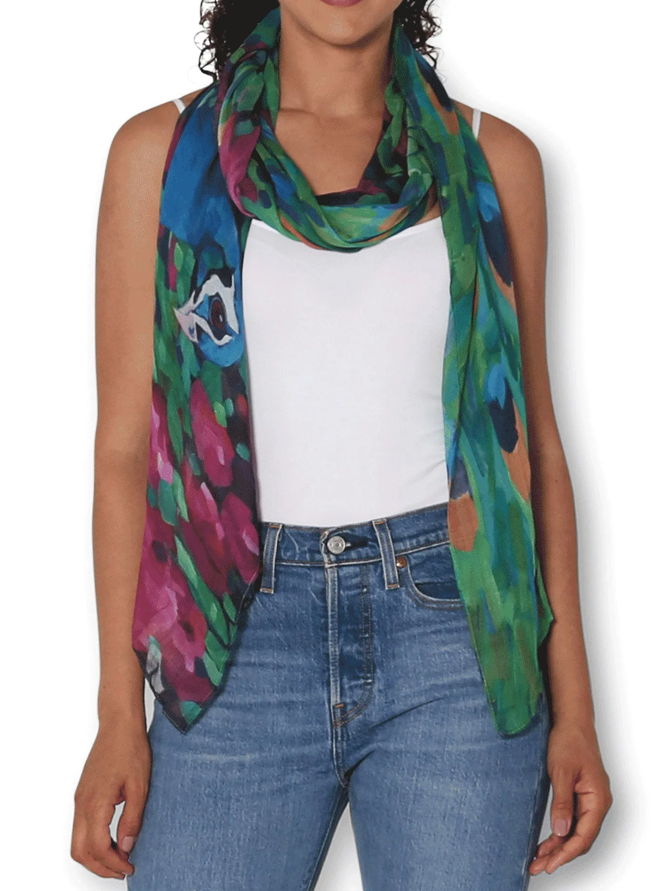 THE ARTISTS LABEL IN THE QUEENS GARDEN SCARF sold by ENNI