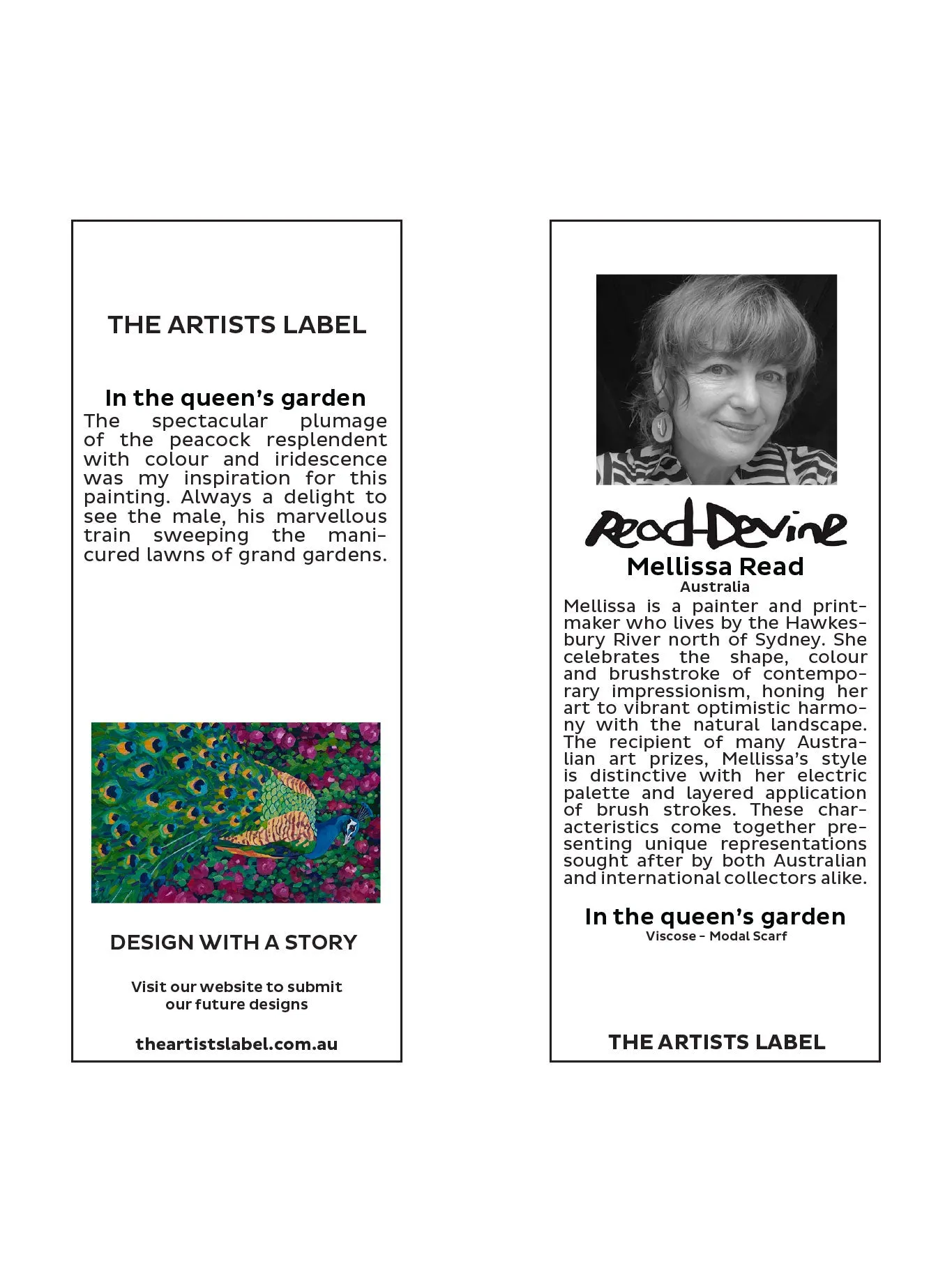 THE ARTISTS LABEL IN THE QUEENS GARDEN SCARF sold by ENNI product image thumbnail 3