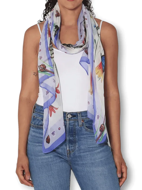 THE ARTISTS LABEL THE BLUE GARDEN SCARF sold by ENNI