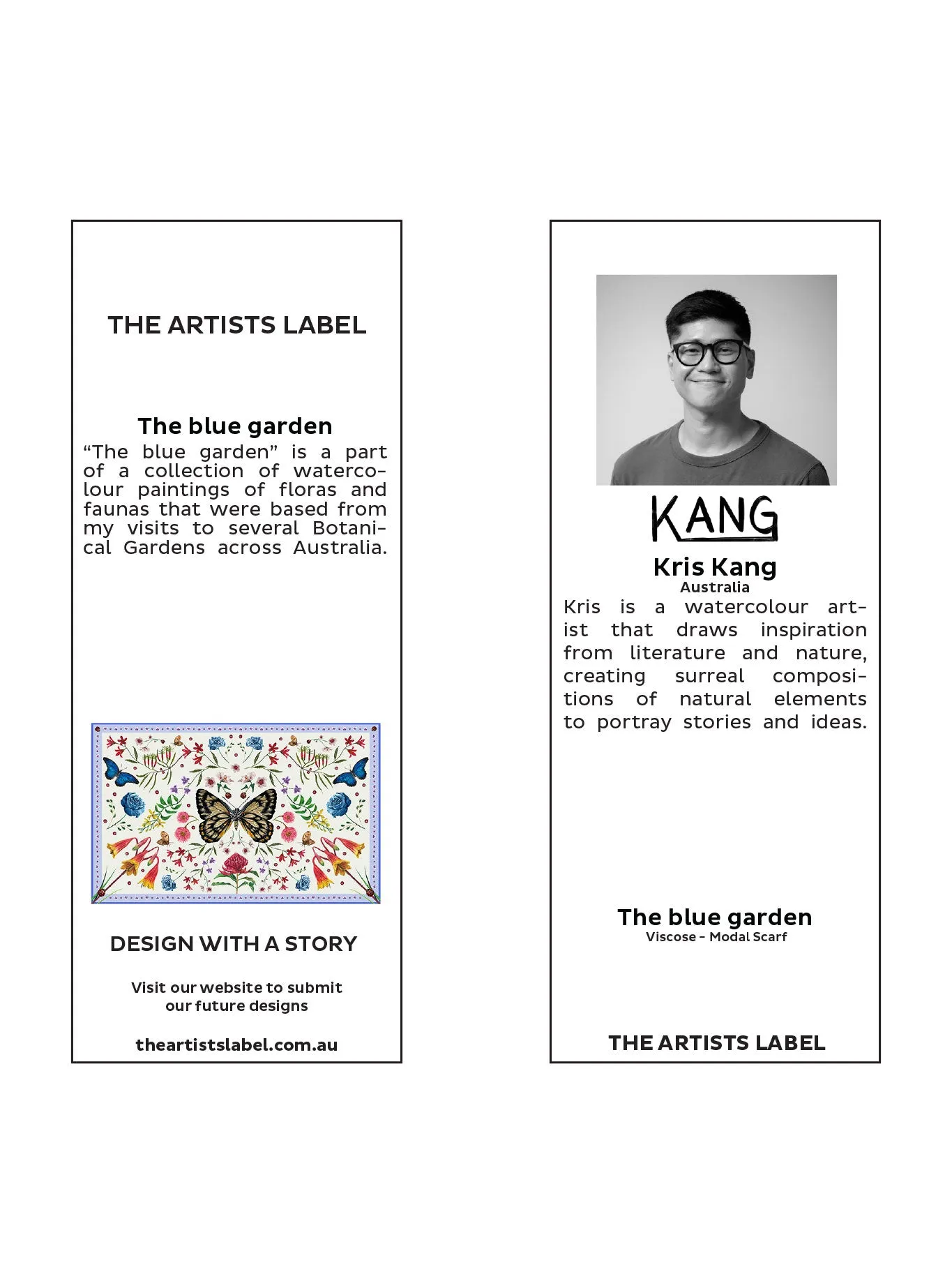 THE ARTISTS LABEL THE BLUE GARDEN SCARF sold by ENNI product image thumbnail 3