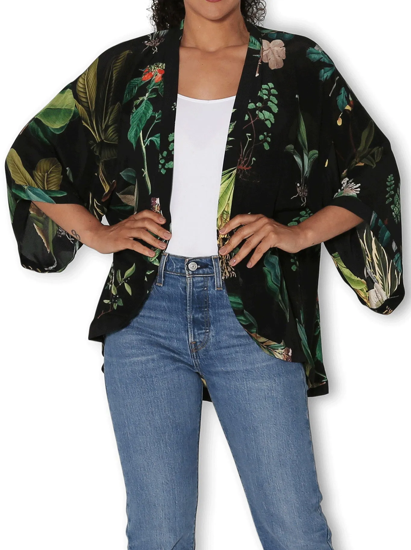 THE ARTISTS LABEL ANCIENT BOTANY SILK KIMONO sold by ENNI