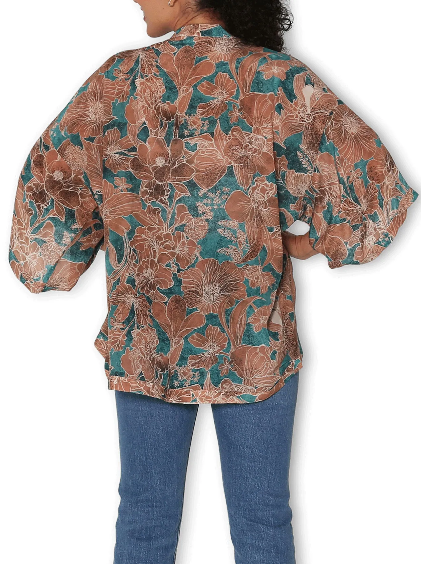 THE ARTISTS LABEL ORCHID INK SILK KIMONO sold by ENNI product image thumbnail 3