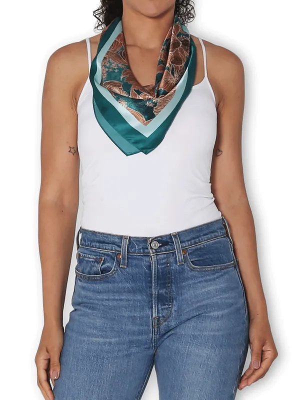 THE ARTISTS LABEL ORCHID INK SILK SQUARE SCARF sold by ENNI