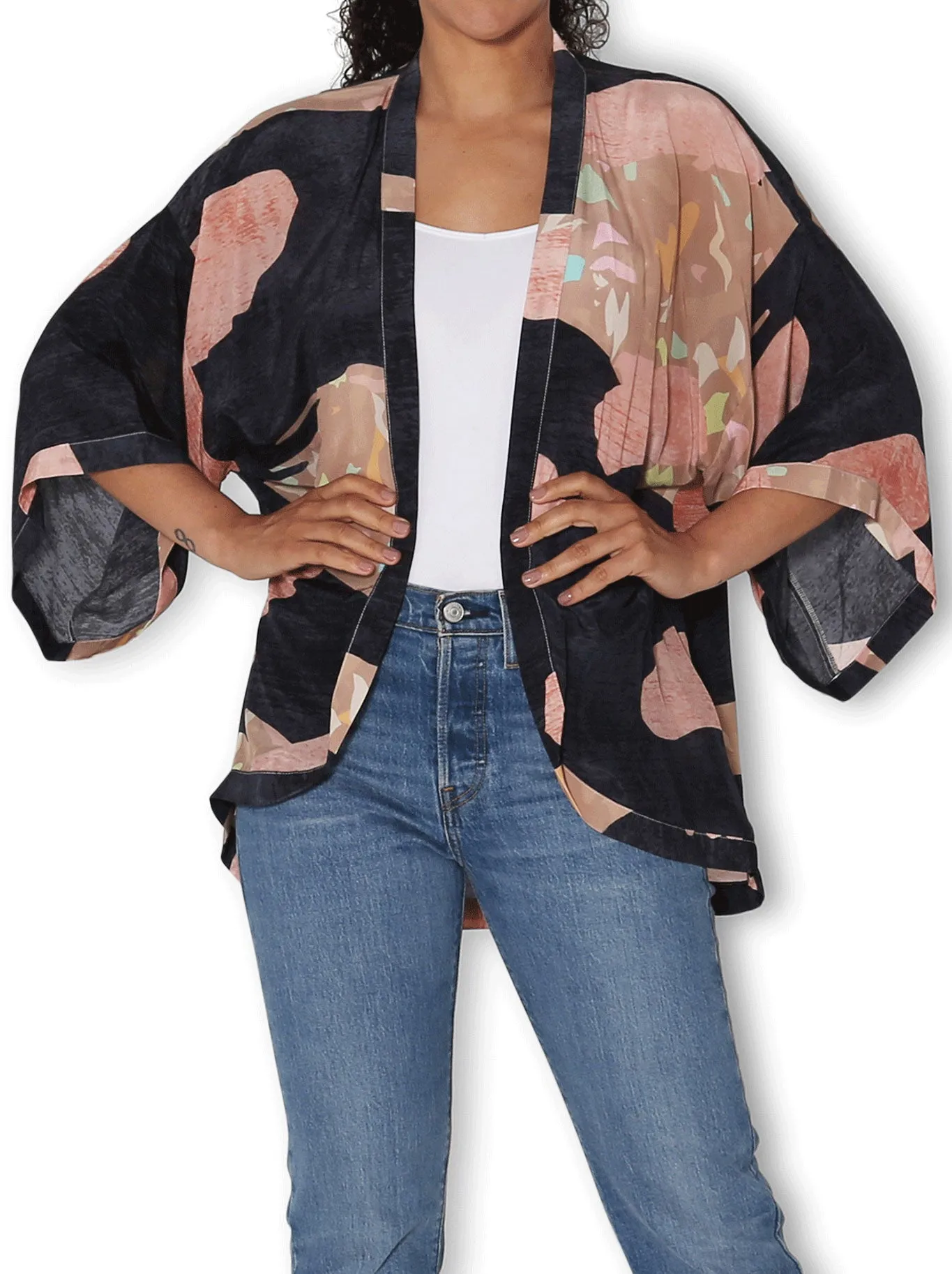 THE ARTISTS LABEL WILD SAFARI SILK KIMONO sold by ENNI