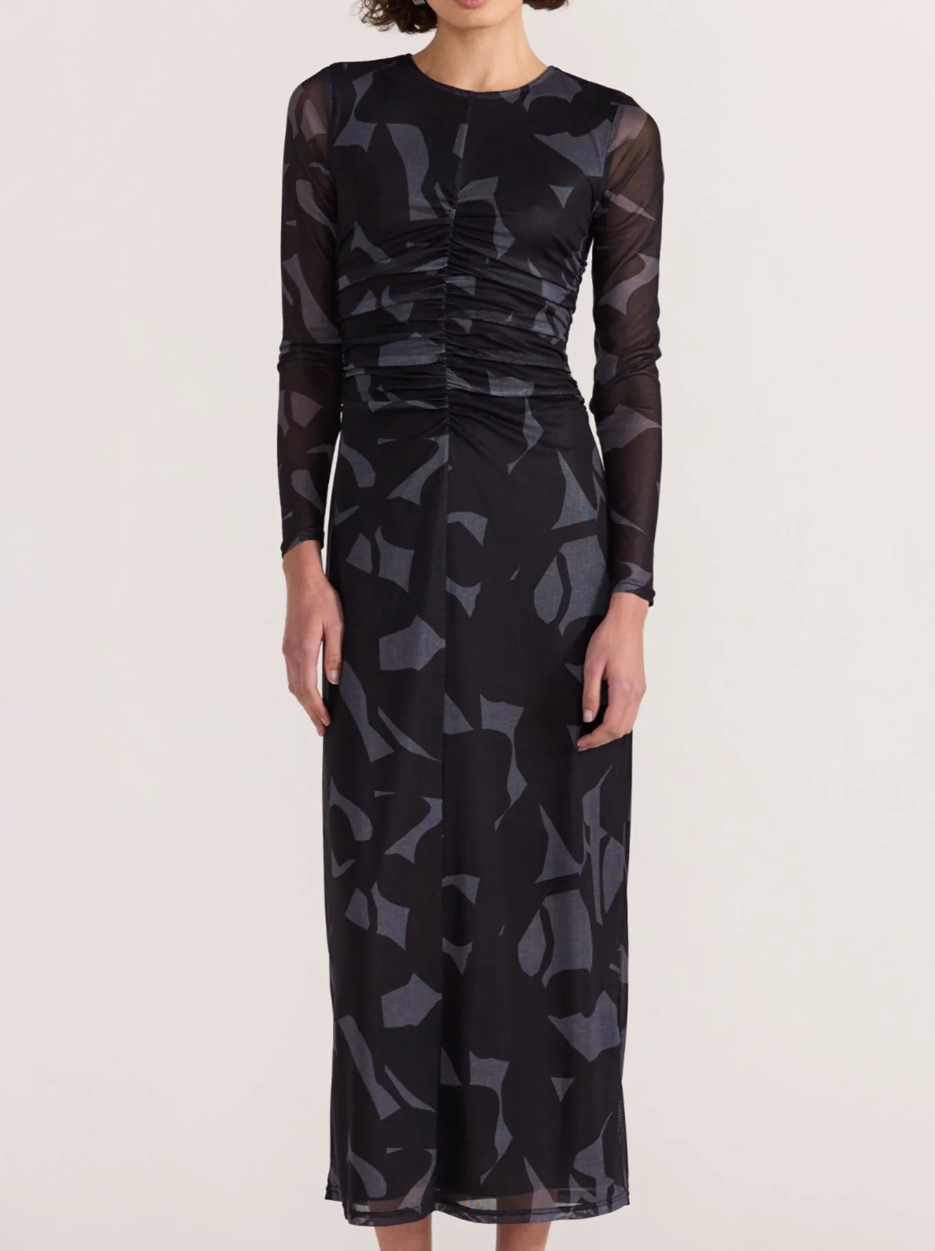 STAPLE THE LABEL AURA MESH MIDI DRESS sold by ENNI