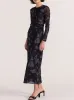 STAPLE THE LABEL AURA MESH MIDI DRESS sold by ENNI