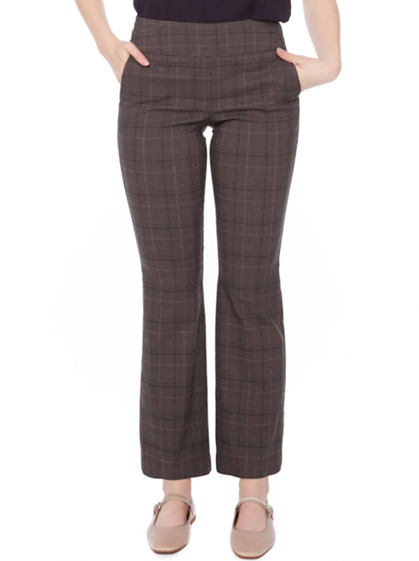 UP! VINLEE PLAID TECHNO BOOTCUT PANT sold by ENNI