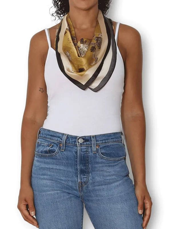 THE ARTISTS LABEL ORIENTE FOULARD SILK SQUARE SCARF sold by ENNI