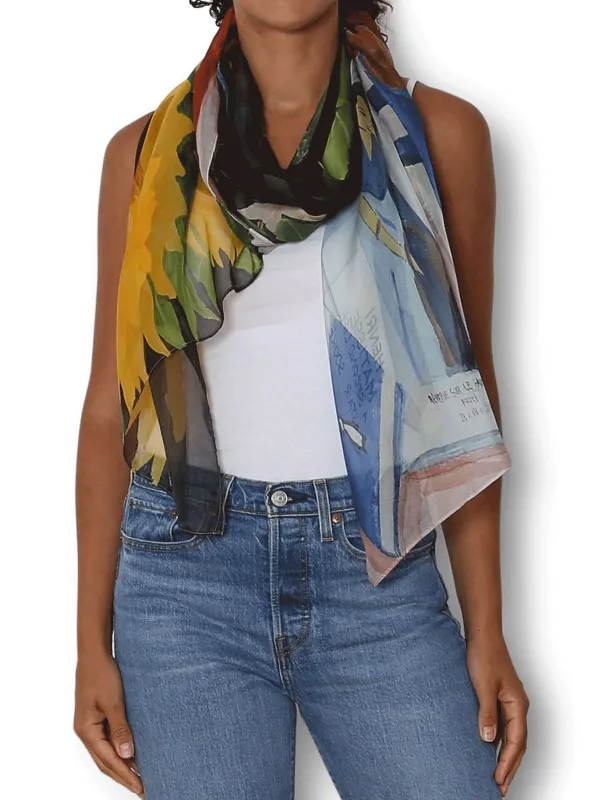 THE ARTISTS LABEL DEVOTED TO YOU SILK SCARF sold by ENNI