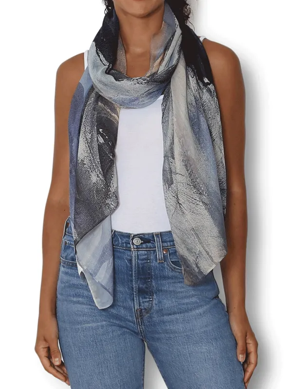 THE ARTISTS LABEL INDIGO DREAM SCARF sold by ENNI