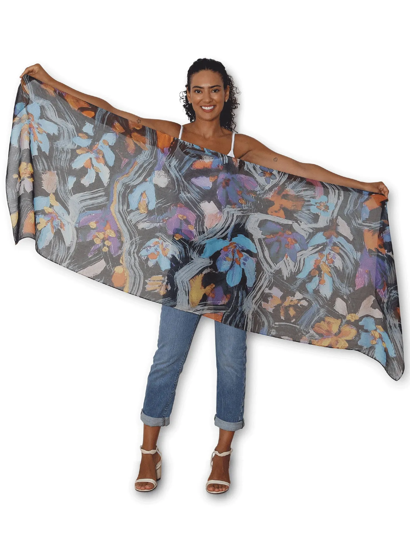 THE ARTISTS LABEL NIGHT FLOWERS SCARF sold by ENNI product image thumbnail 2
